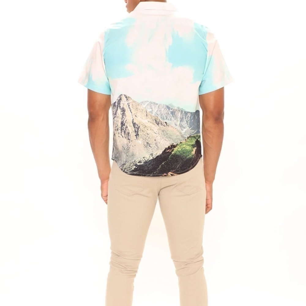 Holy cross, short sleeve woven Men top -multicolor - Picture 4 of 4